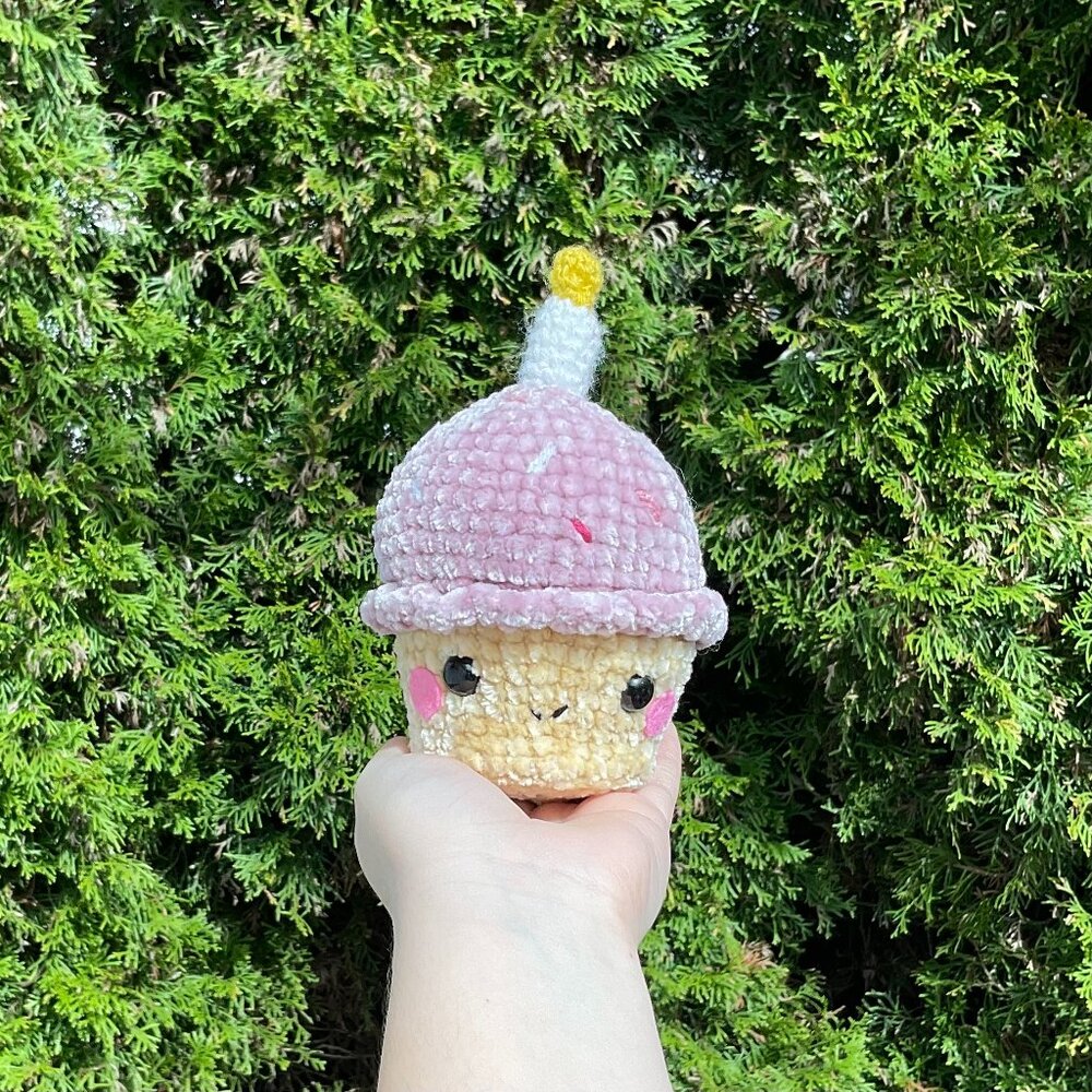 Crochet Birthday Cupcake Plush
